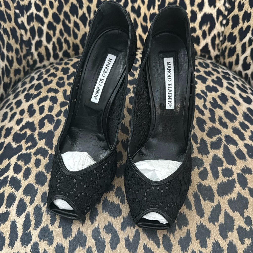 Manolo Blahnik Lace Heels